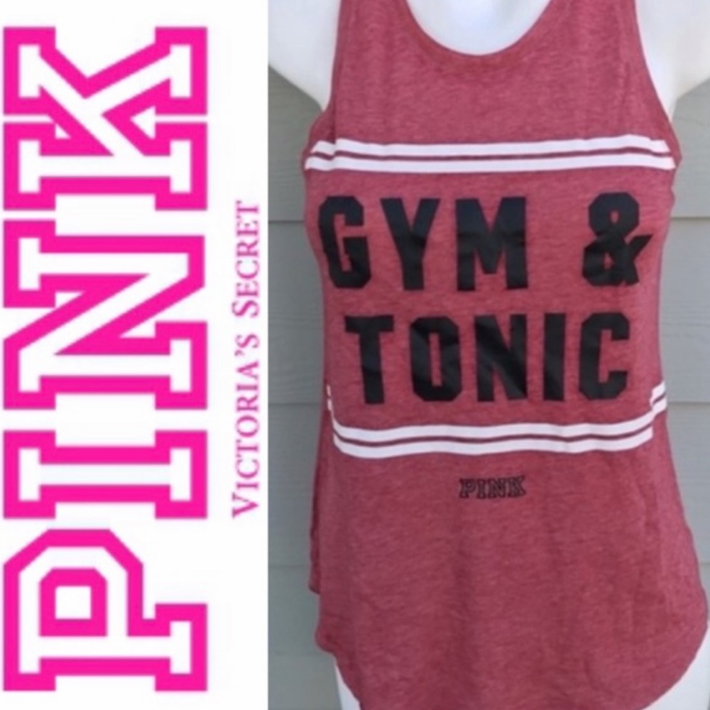 ❌SOLD❌ PINK Victoria’s Secret Gym & Tonic Tank Top - Picture 2 of 6